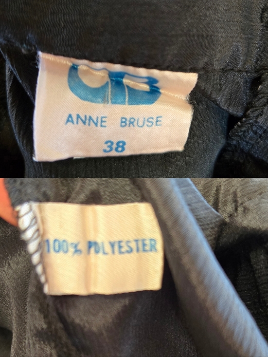 Anne Bruse Vintage Romantic 70s Blouse Victorian EU 38 Black - Picture 8 of 9